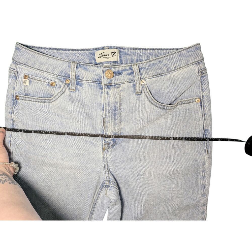 Seven7 90s Straight Leg Jeans Size 6 Key West Light Wash High Rise Ankle - Picture 15 of 15